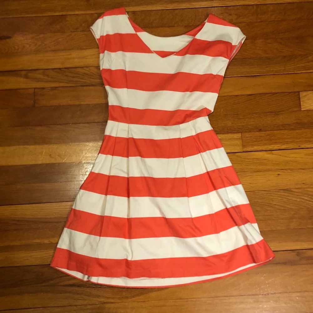 Striped Pleaded Summer Dress